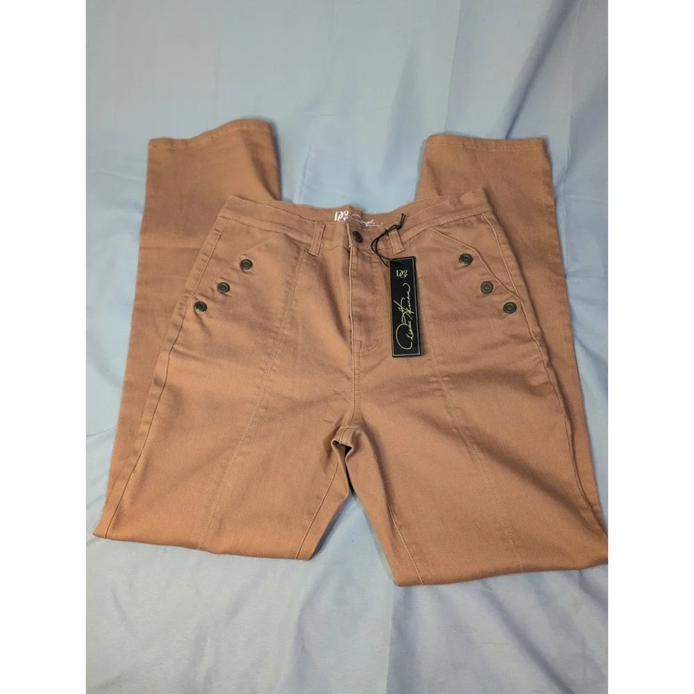 DG2 by Diane Gilman Rust Brown Pants Stretch Boot-Cut Women's Jeans Size 12T NWT